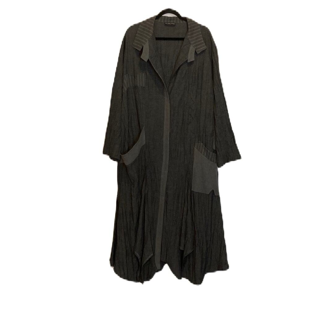 Jean Marc Philippe Gray Patchwork Artistic Maxi Length Unique Jacket Size 30